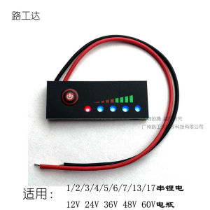 Lithium Battery Pack Power Indicator 12V Lithium Indicator Battery Power Percentage Monitor Anti-Reverse Connection