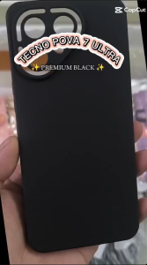 TECNO POVA 7 ULTRA SOFTCASE HP SILIKON HITAM PREMIUM RING STANDING MAGSAVE CASING HANDPHONE