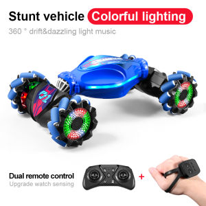 Gesture-sensing Stunt Remote Control Car Lights And Music One-click Transformation Toy Car Childrens Christmas Gifts