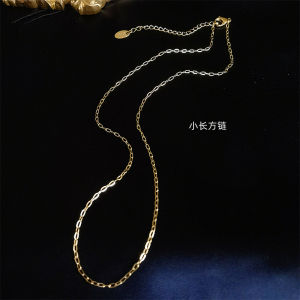 สร้อยคอโซ่ O ทรงกลม RUKL18K ทองไททาเนียมไม่ซีดจาง ประดับเพชร แฟชั่นสำหรับผู้ชายและผู้หญิง เครื่องประดับแบบใหม่