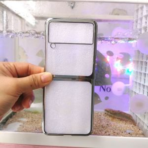 0190 VVV case hardcase Transparent Samsung lipat Z Flip 3 Flip3 Casing clear hardcase shockproof croom hitam silver Premium Mika