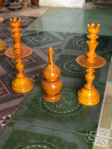 Chân nến gỗ tự nhiên 48cm *18cm