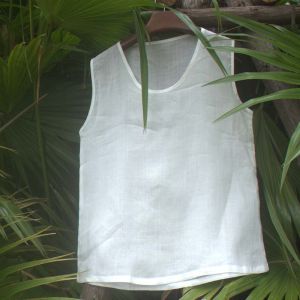 Short Sleeveless Vest Men Women Thin Flax Base Shirt Anti Leak Underwear Top Summer 2022 Seasonal Fashion Ladies Vest