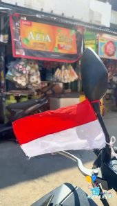 Bendera Merah Putih Kendaraan / Bendera Sepeda Motor Merah Putih / Bendera Spion kendaraan merah putih