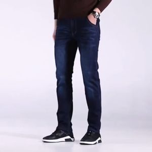 Celana Panjang Pria Slim Fit Bahan Ngaret Model Pensil Sobek Lutut