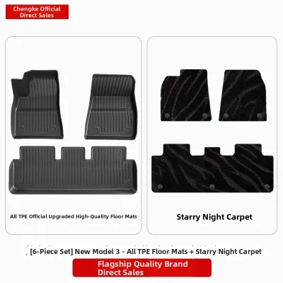 Full Coverage Floor Mat For Tesla Model3 Y Right Drive TPE
