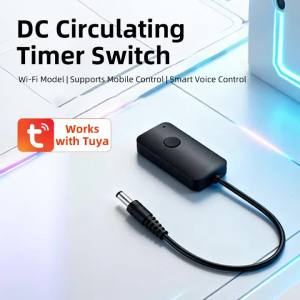 Công Tắc Hẹn Giờ Chu Kỳ DC Tuya WiFi 5V/12V/24V Điều Khiển Từ Xa Qua Ứng Dụng Di Động & Tương Thích Với Điều Khiển Bằng Giọng Nói Thông Minh Tương Thích Với Chu Kỳ DC 5.5*2.1mm/DC 3.5*2.1mm