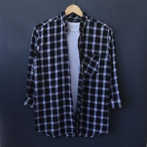 kemeja pria kotak kotak baju Panel