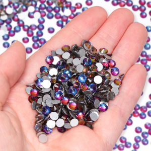 SS3-SS30 Blue Volcano Series Gems Glitter Glass Rhinestones High Quality Flatbase Crystal For Nail Art Crafts DIY Decoration
