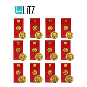 2026 Chinese New Year Horse Red Packets 999.9 Pure Gold Coin 0.10g AP0012