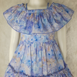 Big Joy Girls Casual Dress Floral Blythe with Ruffle Design Violet For Ages 1 to 6 Years Old 554447