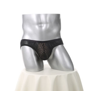 ชุดชั้นในลูกไม้เซ็กซี่สำหรับผู้ชายชุดชั้นในชายโปร่งใสไร้รอยต่อสายหนังรัดเอวต่ำเปิดก้นระบายอากาศ
