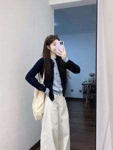 GEBOFU | Áo Cardigan Knit phối màu cho nữ