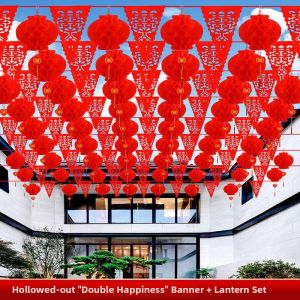Festive Decorative Flags Bunting Wedding Celebration Garden