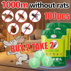 【BUY 2 TAKE 2】100pcs Rats Mouseballs For Rats Valid For 15 Years No Mice Within10000 Meters Powerful rat mouseball Effectively Efficient Rat Repellent Ball / Non-toxic Mice Rodent Repellent / Mouse Rodent Balls / Outdoor Safty Rat Mothballs
