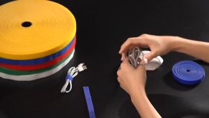 Velcro Strap Gulungan 20mm 2cm cable Tie Roll Pengikat Kabel Nylon Fiber Optik Serbaguna Organizer
