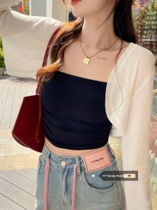 Womens Short Thin Ice Silk Knitted Shoulder Wrap Cardigan Winter Outerwear Lightweight Summer Cover up Skirt Top Coat