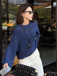 YUFUQING | French Vintage Hollow Out Long Sleeve T-Shirt Womens Fashion Loose High End Feeling Cover Up Top Round Neck Daily Wear