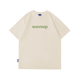 Áo Thun Cotton Tay Ngắn Mùa Hè Cho Nữ Dáng Rộng Cổ Tròn in Chữ Phong Cách Hàn Quốc Tay Lửng Thường Ngày Mặc Đi Làm