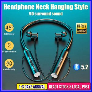 Bluetooth Earphone Neckband Wireless Earbuds IPX5 Waterproof Headphone 9D Stereo Bass Headset with Mic Magnetic Sports 蓝牙耳机