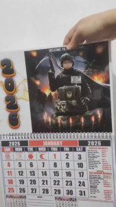2026 Premium Wall Calendar – A4 Ring-Bound | Laminated Cover + 80gsm Paper