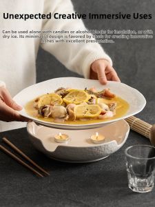 YOGEHOME | High-class Ceramic Serving Plate for Fish and Vegetables