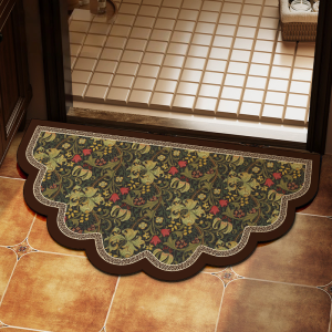 VIKAMA Bohemian Lace Bathroom Floor Mat Anti Slip And Absorbent Quick Drying Shower Mat Bathroom Home Decoration