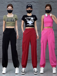 Quần Dài Công Sở Phong Cách Mỹ Cho Nữ Mùa Hè 2025 Quần Thể Thao Ống Rộng Bằng Lụa Băng Quần Dài Ống Đứng Rộng Rãi
