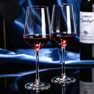 DELISOGA Elegant Lead-Free Glass Wine Glasses Set of 2 for Home & Hotel