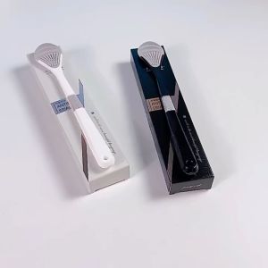 Alat Pembersih Lidah Anak Dewasa Tongue Scraper Hitam Dan Putih 2Pcs Gratis Dua Kait