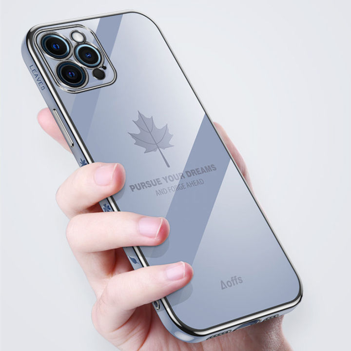 For Huawei Nova 7i 6SE P40lite 4G Case Fashion INS 6D Electroplated Bling Girl Boy Couples Straight Side Maple Leaf Soft TPU Phone Case For Huawei Nova 7i Nova 6 SE P40 Lite 4G Lazada PH