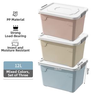 Extra Large Thickened Plastic Storage Box Clothes Quilt Organizer Box Increased Capacity Storage Box Big Storage Bin for Home Use