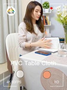 Heavy Duty Vinyl Table Cover Waterproof Oil Proof Spill Proof Plastic Table Cloth Wipe Clean PVC 1kg