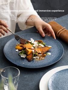 YOGEHOME | Fine Dining Ceramic Plates Steak and Pasta Salad Dishes