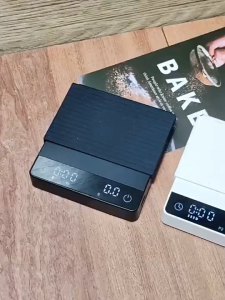 Mini Coffee Scale 2kg/0.1g High Precision with Timer Portable Electronic Kitchen Scale Type-C Charg