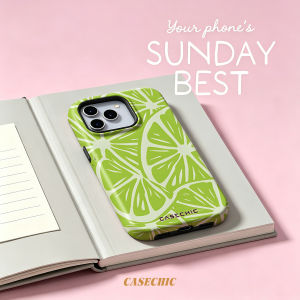 Potdemiel | Lime Dot Grid For 2 in 1 Flower Case For iPhone 17 16 15 14 13 Pro Max Luxury Phone Cover CaseChic