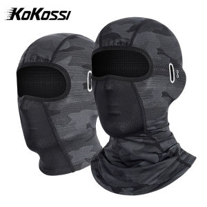 KoKossi ฤดูร้อนหน้ากากจักรยาน Full Face Mask Quick-Drying Breathable Sun UV Protection Balaclava แว่นตา Hole Windproof ขี่หมวก