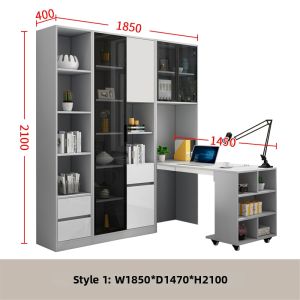 QIANGXIANG | Foldable Mobile Bookcase Desk Modern Minimalist
