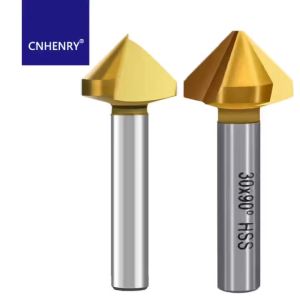 Dao Phay Tạo Cạnh Vát 3 Cạnh HSS Mũi Khoan Tạo Rãnh 90 Độ Dùng Cho Gỗ Kim Loại Thép Không Gỉ - Dụng Cụ Tạo Lỗ Thoát Khí