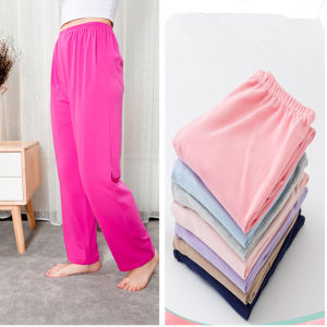 Store Manager Recommended Spring and Autumn Womens Cotton Straight Pajama Pants