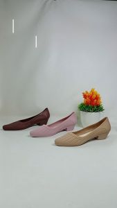 Sepatu Selop Wedges Kerja Wanita Bahan Karet Porto-FSN