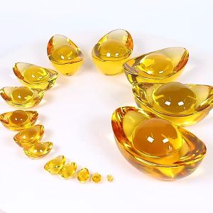 Thỏi vàng kim nguyên bảo phong thủy 1.5cm Đồ thờ cúng trang trí…