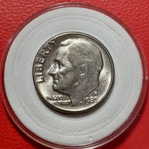 Koleksi Koin kuno Asing lawas 1 Dime Kecil Tahun 1980