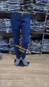 Quần jean nam XANH ĐẬM TRƠN 05 thời trang đơn giản chuẩn fome quần bò nam chất giãn có size đại 05-h