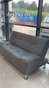 KENZZO Hayes Foldable PVC Leather Sofa Bed / 3 Seater Sofa Bed / Water Resistant Sofa / Foldable PU Leather Sofa Bed Katil / Foldable sofa bed / Living Room Sofa / Multifunction Sofa ? PVC Sofa