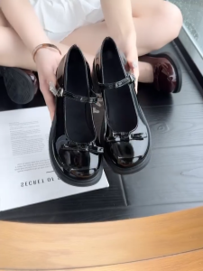 Venalisa Womens high heels Loafers Mary Jane Round head Thick sole 2 inches student Office work