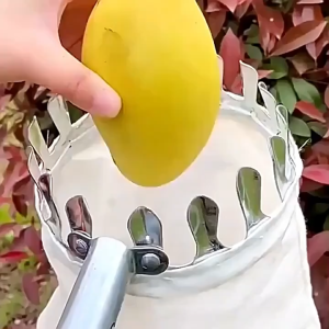 Stainless Steel Fruit Picking Device 1pc a Must-Have for Garden Harvest of Fruits like Apples Oranges and Pears - Durable Metal Pruning Shears with Safety-Enhancing Functions for Fruit Picking.Perfect New Year Valentines Day gift