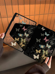 ที่ป้องกัน iPad pro บาง ทนทาน 360 ซี่ร้อง กันแบน Black Butterfly Apple11 แผ่นดินผางพรียว IPad Mini 5 กันการตกดับกระดุมสำหรับที่ช่วยเขียน