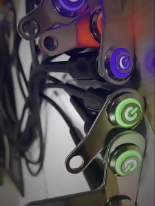 304 สแตนเลส สวิตช์ปุ่มกด สวิทช์กันน้ำ ปุ่มกด มีไฟ LED-สวิตช์ไฟ LED Halo กันน้ำ 12V 22 มม.