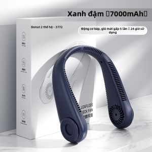 Quạt Cổ Cầm Tay Siêu Bền Siêu Nhỏ Không Tiếng Ồn Không Có Lá Quạt Điện Treo Cổ Quạt Cổ Quạt Mini Quạt Cầm Tay